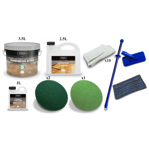 Kit Saving: DC102 (b) Element 7 V floor natural, dark, nero, work with buffing machine 21 to 45m2  (DC)